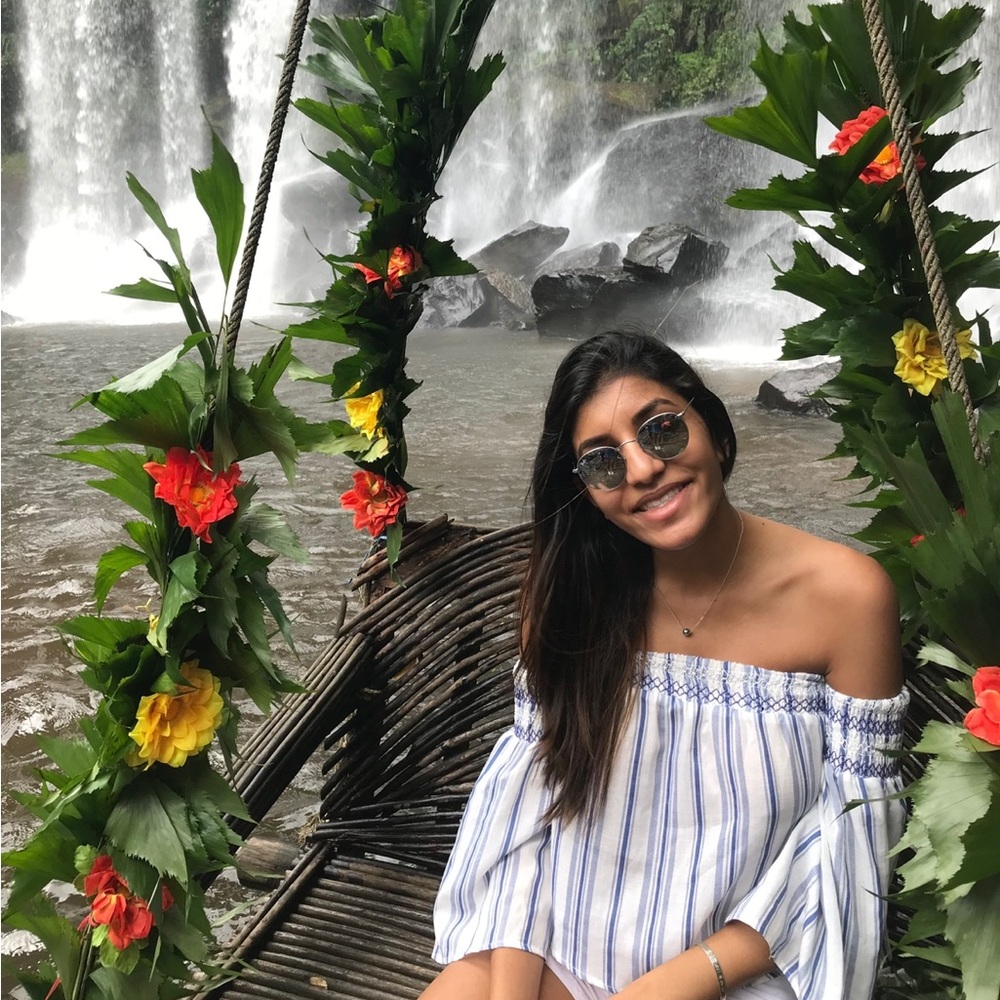 Blue off the shoulder top